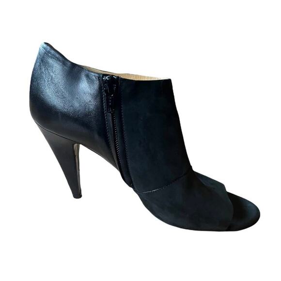 BALENCIAGA Paris Italian Ankle Leather Cutout Booties Open Toe Suede Pumps 39.5 - Picture 4 of 12
